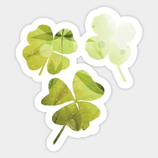 St Patrick's day - Irish - Ireland - green shamrocks with texture - gift Sticker